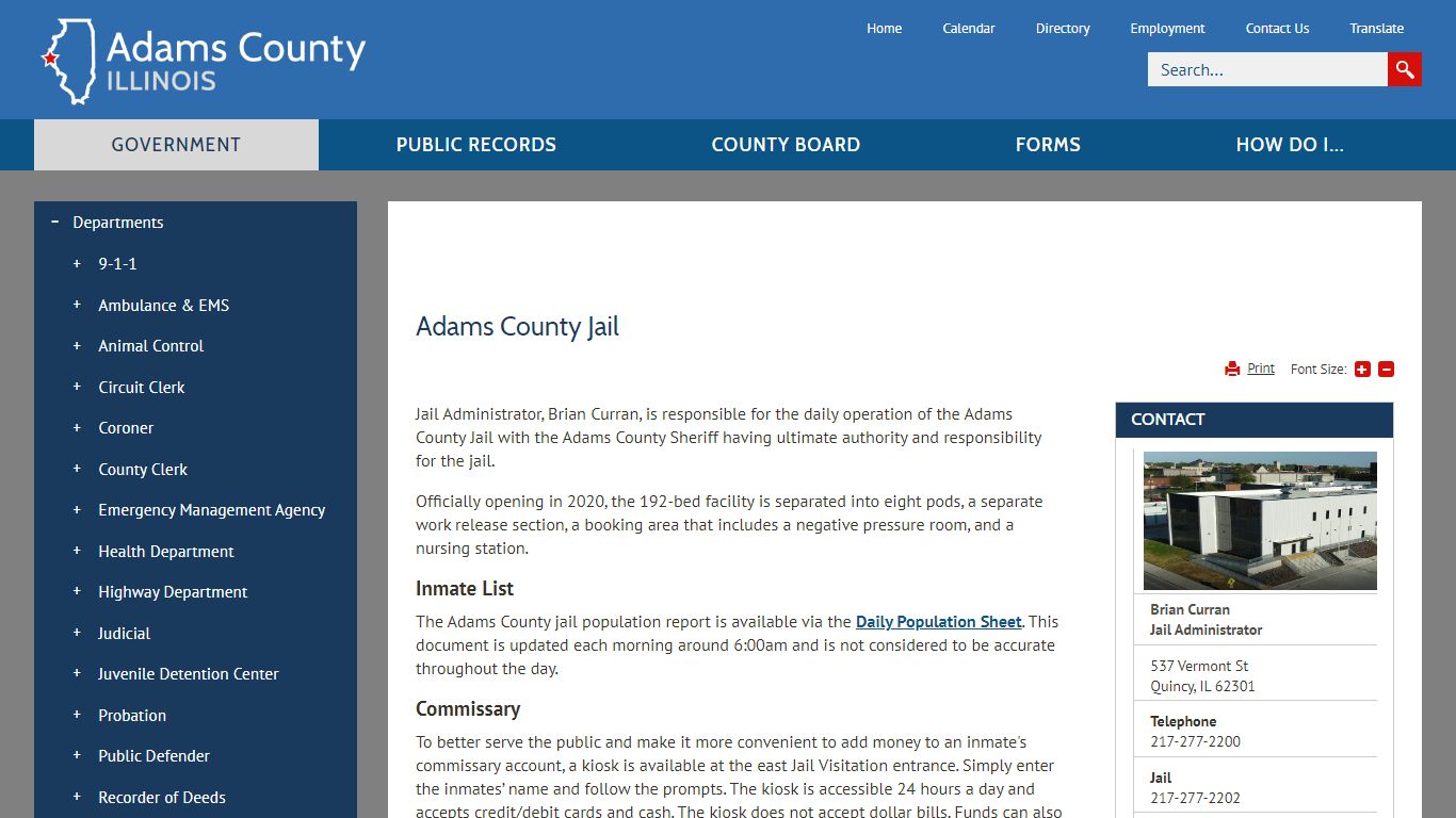 Adams County Jail | Adams County, IL